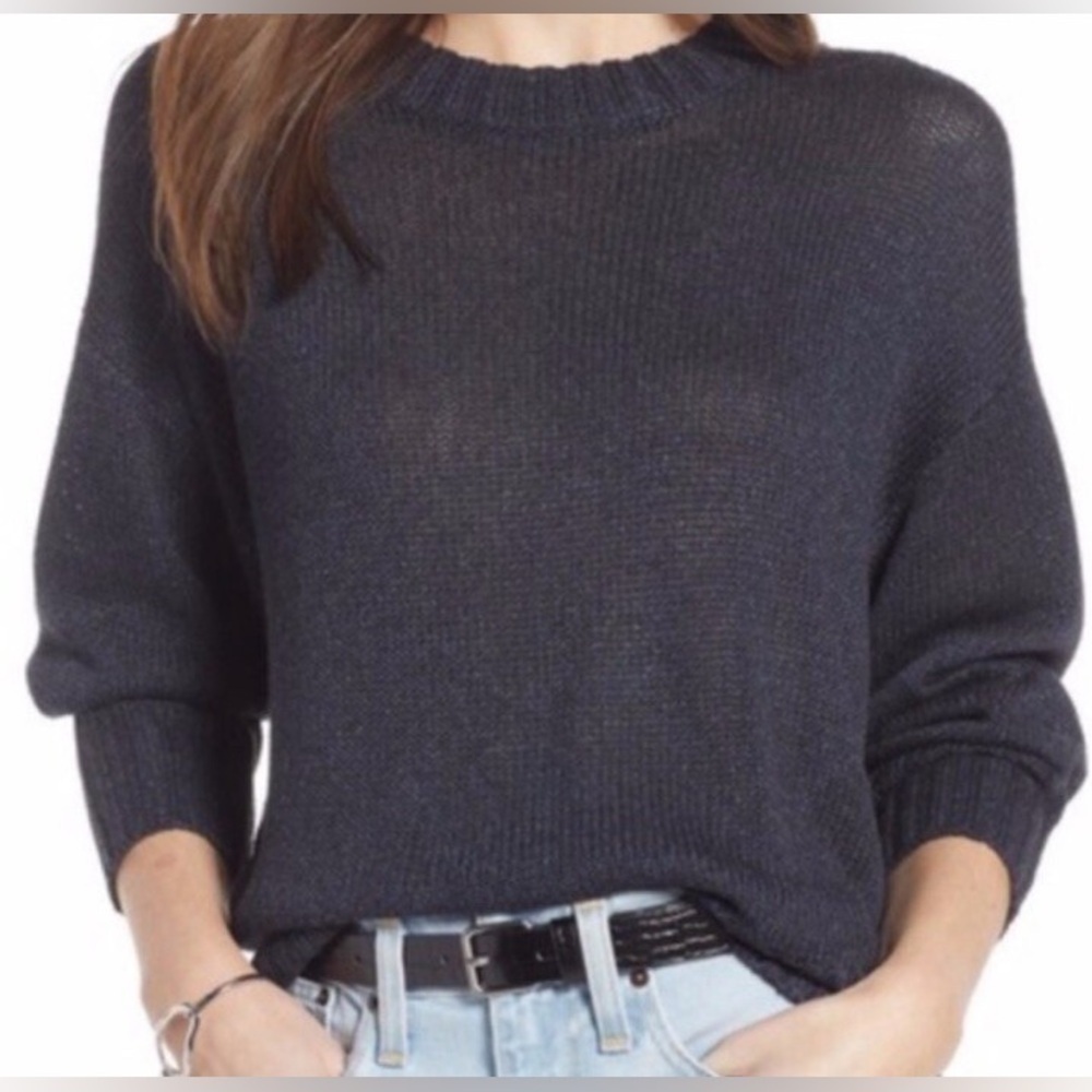 Something Navy Subtle‎ Sheen Crew Neck Color Navy
Sweater Size XXS